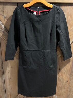 SPANX Women’s Black 3/4 Sleeve The Perfect Shift Pocket Dress Size M
